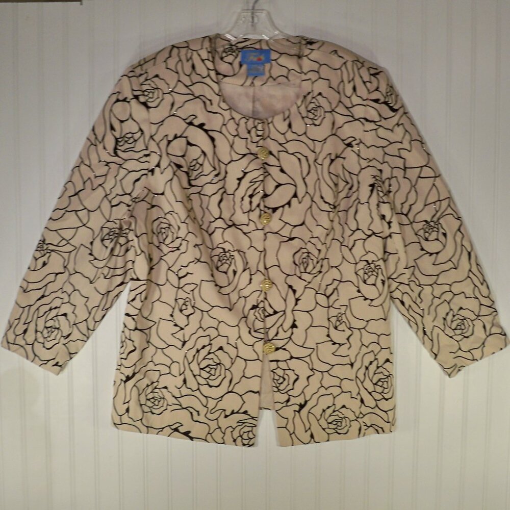 Faith, Button Up Roses Jacket, 22W - Picture 2 of 7